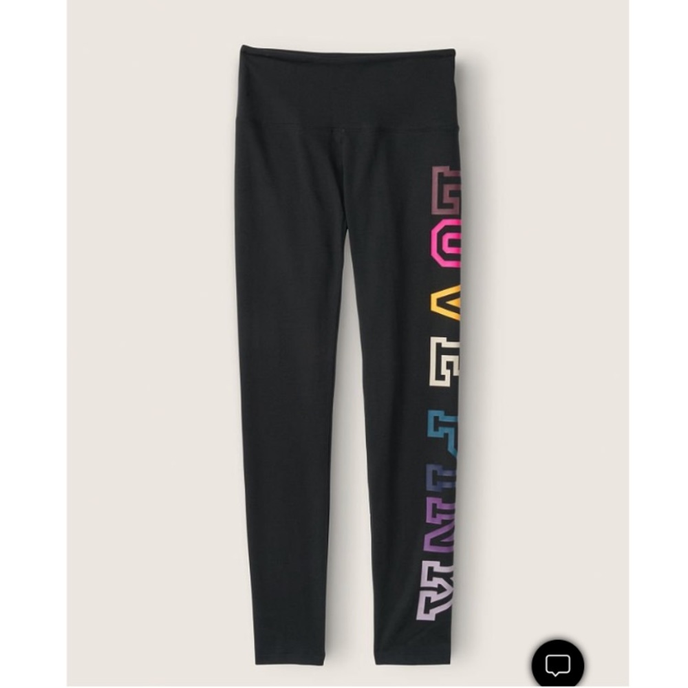 Victoria’s Secret PINK Size: Large HIGH WAIST FULL LENGTH Legging w/Rainbow Logo